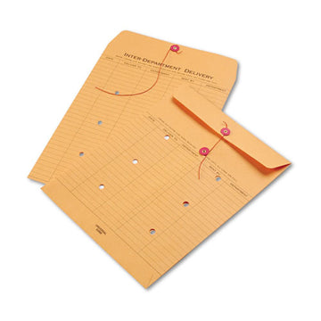 Universal® String And Button Interoffice Envelope, #97, Two-sided Five-column Format, 10 X 13, Light Brown Kraft, 100-box freeshipping - TVN Wholesale